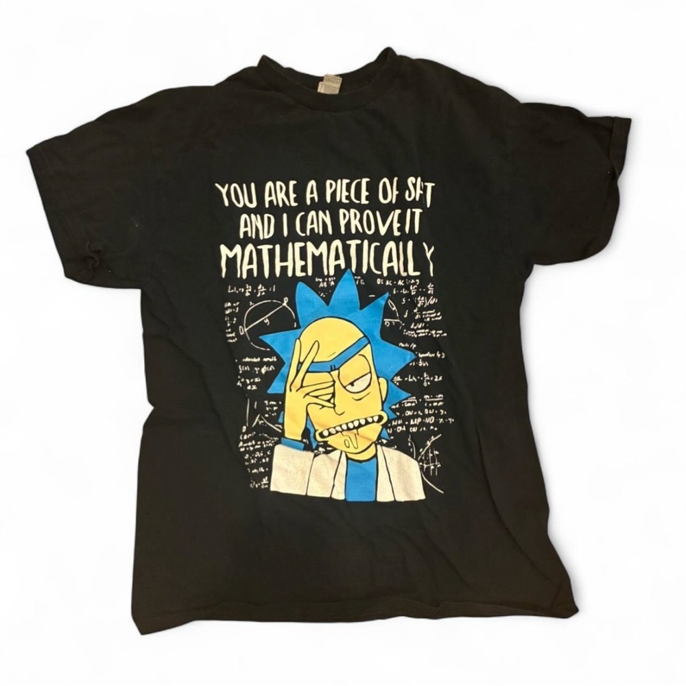 Black Graphic Rick and Morty T-Shirt